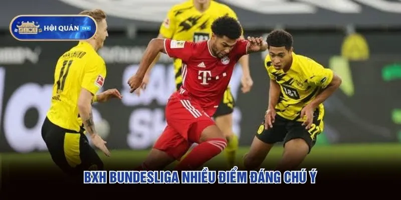BXH Bundesliga nhiều điểm đáng chú ý