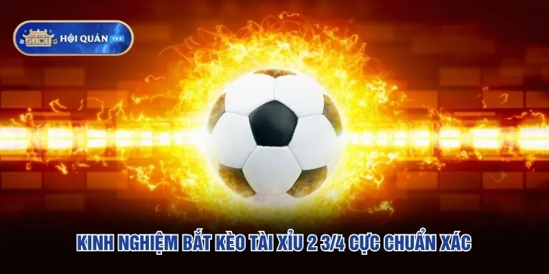 Kinh nghiệm bắt kèo tài xỉu 2 3/4 cực chuẩn xác