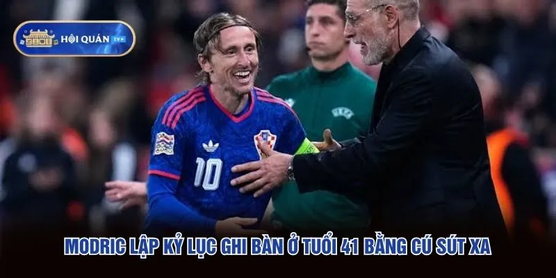 Modric lập kỷ lục ghi bàn ở tuổi 41 bằng cú sút xa